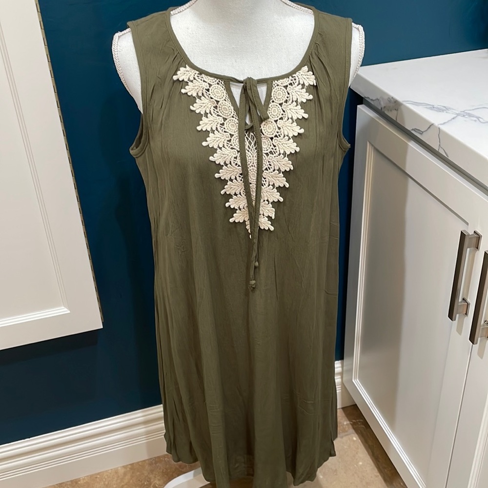 Olive green swim coverup